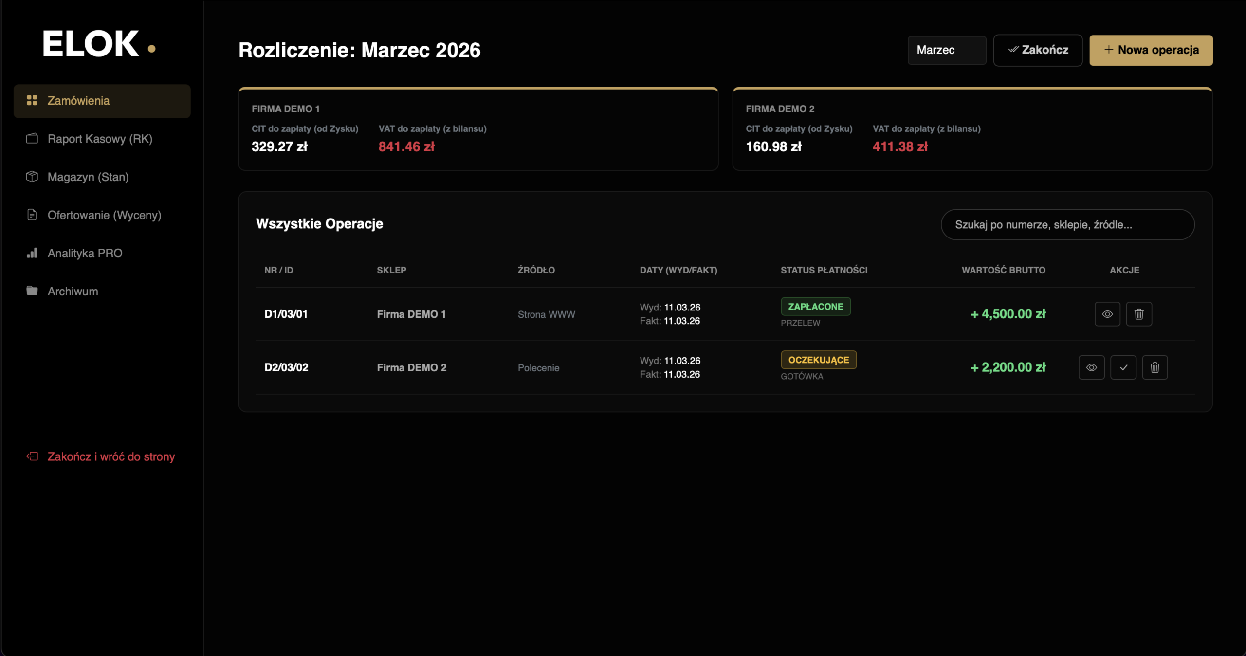 Indywidualny Panel Firmowy ERP